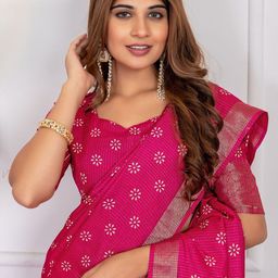 APNISHA Printed Foil Print Ready to Wear Lehenga & Unstitched Blouse With Dupatta image 4