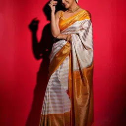 INDIOTSAV Woven Design Zari Banarasi Saree-image-48
