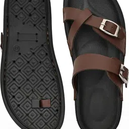 VATELIO Men Cushioned Slip on Black Sandals-picture-23