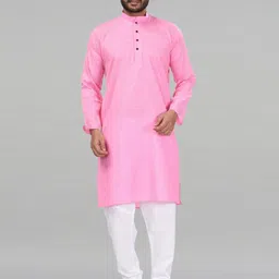 KUNDALI KAKSHAY Men Thread Work Pure Cotton Kurta-image-82