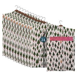 Kuber Industries Green Set of 24 Regular Hanging Saree Cover Multi-Utility Organisers-34