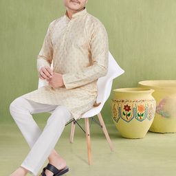 DIVISIVE Men Geometric Printed Kurta image 3