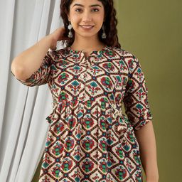 FEMARY Geometric Print Cotton Top-picture-12