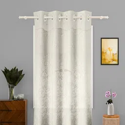 Aura Cream-Coloured Floral Door Curtain-picture-17