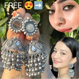 ISLANA Dome Shaped Jhumkas Earrings-5