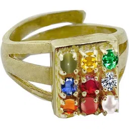 GenZcomplex Gold-Plated Copper Crystals Finger Ring-image-92