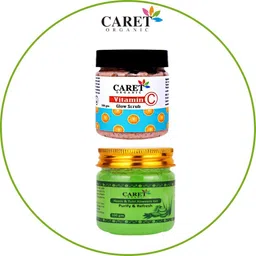 CARET ORGANIC Set Of 2 Vitamin C Glow Scrub With Neem & Tulsi Aloevera Gel - 100 g Each-20