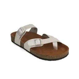 MOZAFIA Women Open Toe Flats with Buckles-image-81