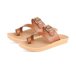 Trump Men Brown Flip Flops-image-35