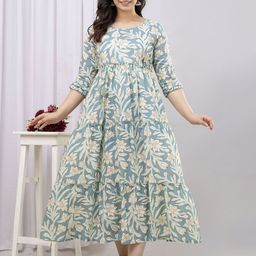 VARICOS Women Floral Printed Tiering Maternity Anarkali Kurta-57