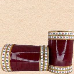VICONO Set Of 80 Stone Studded Bangle-image-50