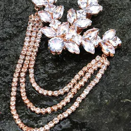 JYONA Sparkling CZ/AD Saree Pin (Brooch) For Women-image-17