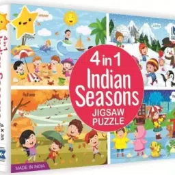 4 in 1 Indian Seasons Jigsaw Puzzle for Kids. 4 Jigsaw Puzzles 35 Pieces Each-image-67
