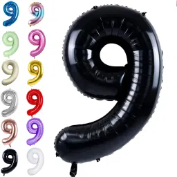 Solid PB-S656-BLACK-32 INCH-NUM-9 Letter Balloon-image-70