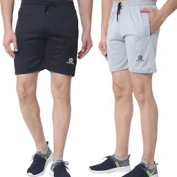 Pack of 2 Solid Men Multicolor Baggy Shorts, Boxer Shorts, Bermuda Shorts, Sports Shorts, Gym Shorts, Basic Shorts-picture-12