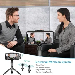 guggu K9 Dual (Wireless Microphone) With Bluetooth Mic & Plug for Vlogging/YouTubI478 Microphone image 5