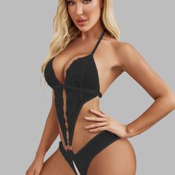 Krelin Net Halter Neck Baby Doll with Asymmetric image 3
