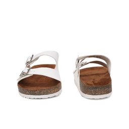 MOZAFIA Open Toe Flats With Buckles image 2