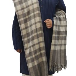 Vrinde Wool Checkered Men Shawl-image-10