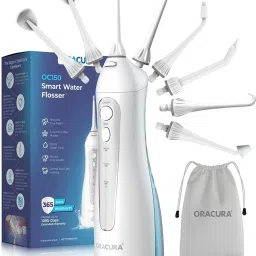OC150 Smart Pro with 150 ml Water tank | Portable and Rechargeable (White) Water Flosser-17