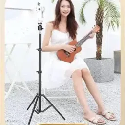 NEELTREDE 2.1 Meters universal Mobile Tripod Stand with Mobile Hold rAdjustable Monopod Kit image 4