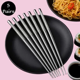 Cooking, Decorative, Eating, Training Stainless Steel Chinese, Japanese, Korean, Vietnamese Chopstick-image-41