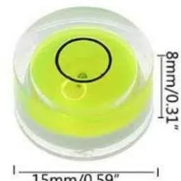 st lokhandwala Pack of 2 Spirit Level Bullseye Micro Button Level Perfect Level of Various Things(15mm) Non-magnetic Bull's Eye Level image 2