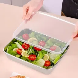 Food Containers with Lids, Stainless Steel Trays Freezer Box Tray-37