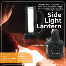akr Long Range Search 50 W LASER LED 1+20 Ultra Bright SMD Side Emergency LED torch 6 hrs Torch Emergency Light image 2