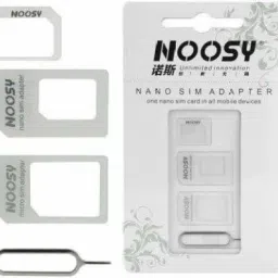 SANNO WORLD 4 in 1 Noosy SIM Card Adapter Kit Nano, Micro,Needle for iPhone, Moto E, Sim Adapter-36