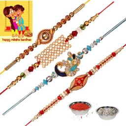Designer Poonam_D_C4_018 Mauli Thread Rakhi Set-17