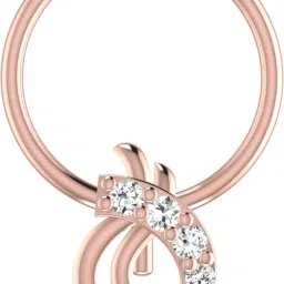 avsar Ira 14kt Cubic Zirconia Rose Gold Nose Wire-image-25