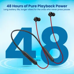 mak Bluetooth Neckband, Fast Type C Charge, Built-in Mic, ENC, Upto 48 Hrs Playtime Bluetooth Headset image 2