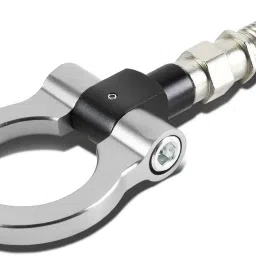 Silver Aluminum Front Or Rear Racing Screw on Towing Hook for Cars Front and Rear Mount Towing Hook-image-9