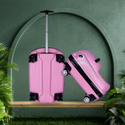 Small Cabin Suitcase (26 cm) 4 Wheels - Kids Ride-on Travel Suitcase Trolley Children's Carry On - Pink-image-60