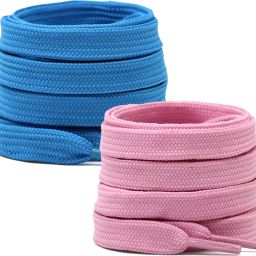 XERUS Shoe Laces Flat Light Blue Light Pink 150cm shoe lace for Sneakers Canvas shoes Shoe Lace-14