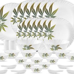 Pack of 35 Opalware Novo Trinity Green 35 Pcs Dinner Set-30