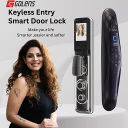 GOLENS X19 Smart Lock 8 Ways Unlocking |3D Face ID| Fingerprint | Mobile App | RFID Card | PIN | OTP |Key Smart Door Lock image 3