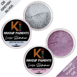 KINDED Set of 2 Makeup Pigments Loose Shimmer Powder Eyeshadow 3 g Each - 06 & 09-17