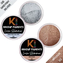 KINDED Set of 2 Makeup Pigments Loose Shimmer Powder Eyeshadow 3 g Each - 06 & 10-16