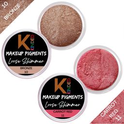 KINDED Set of 2 Makeup Pigments Loose Shimmer Powder Eyeshadow 3 g Each - 10 & 11-26