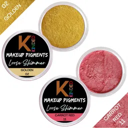 KINDED Set of 2 Makeup Pigments Loose Shimmer Powder Eyeshadow 3 g Each - 02 & 11-14