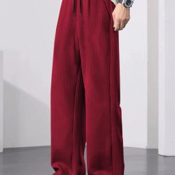 Men Printed Red Track Pants-image-54