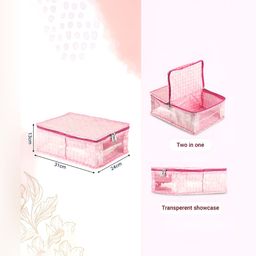 Kuber Industries Pink & White Printed Regular Multi-Utility Organiser image 3