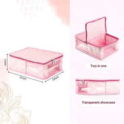 Kuber Industries Pink Set of 2 Regular Multi-Utility Organisers image 3