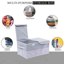 Kuber Industries Grey & White 3 Pieces Printed Drawer Organisers image 3
