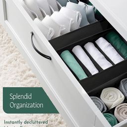 Kuber Industries Black Set of 6 Reusable Drawer Organiser Organisers image 5