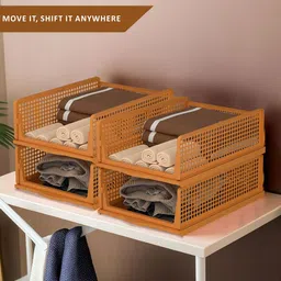 Kuber Industries Brown 5 Pieces Reusable Drawer Organisers image 4