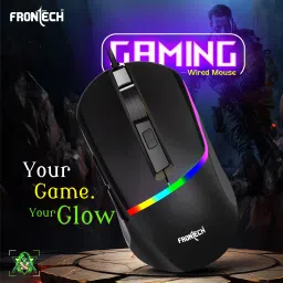 Frontech MS-0104 | 6 Key Rainbow RGB Backlit Effect | 7 LED Lighting| 7200 DPI Wired Ergonomic Optical Gaming Mouse image 2