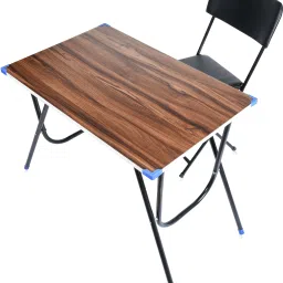 furnigully Multipurpose Portable Study & Laptop Table with Folding Chair Metal Multipurpose Table image 3